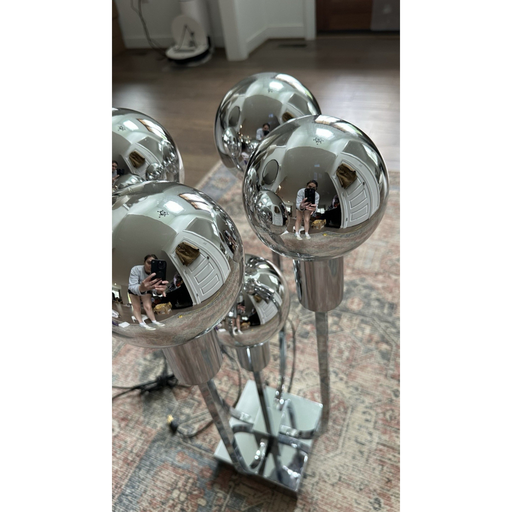Robert Sonneman 1960-1970s Rare Chrome Bubble Lamp - Picture 8 of 11
